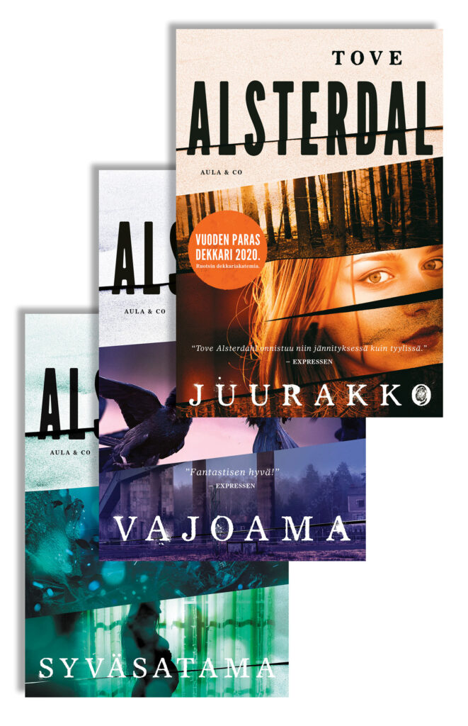 Ådalen-trilogiaan kuuluvien kirjojen kannet.