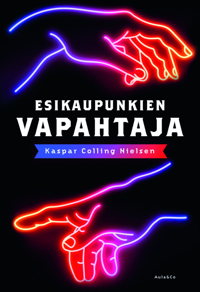 Esikaupunkien vapahtaja -kirjan kansi. Kannessa valaistuja käsiä.