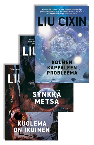 Muistoja planeetta Maasta -trilogian kannet.