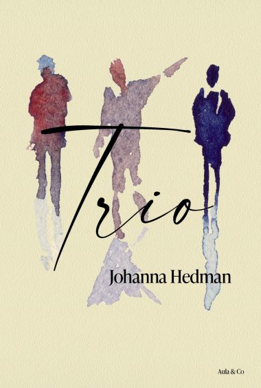 Trio-kirjan kansi. Kannessa kolmen ihmishahmon piirrokset.